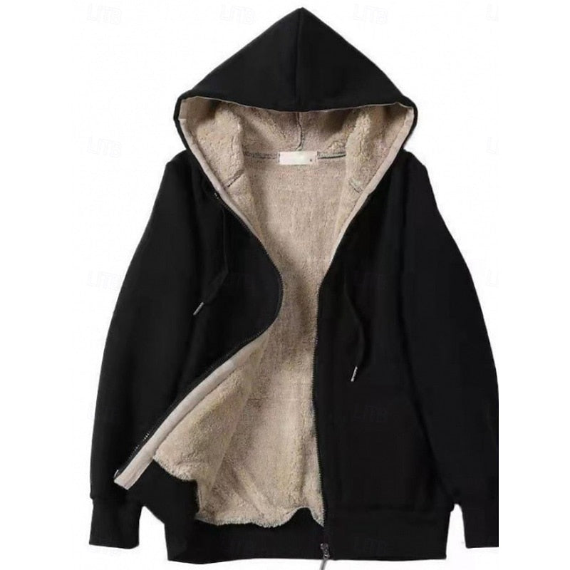 Cozy Hooded Zip Jacket for Women | Soft Fabric, Casual Style, Perfect for Layering
