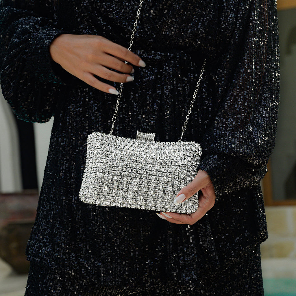 Satin Chain Clutch Bag – Evening & Occasion Bag