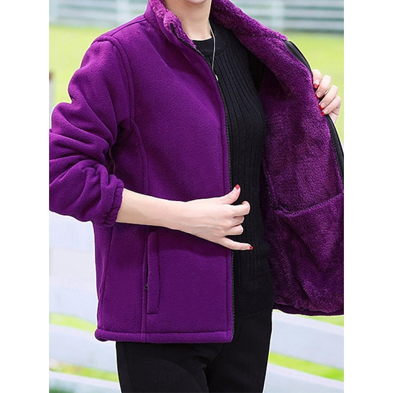 Cozy Stand-Collar Jacket in Soft Fabric for Casual Wear