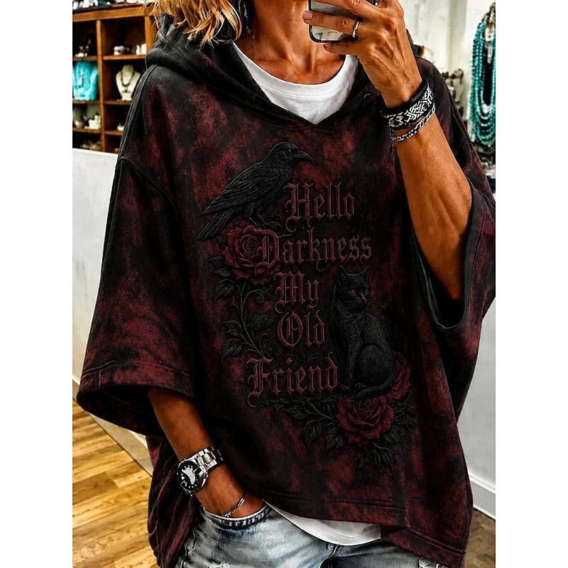 Halloween Graphic Hoodie with Hooded Design for Festive Wear
