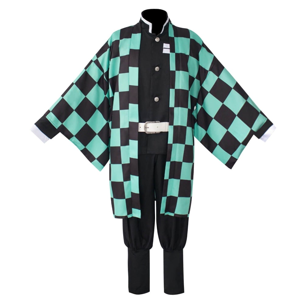 Kids' Halloween Anime Cosplay Costume Set with Kimono Jacket and Wide Leg Wraps