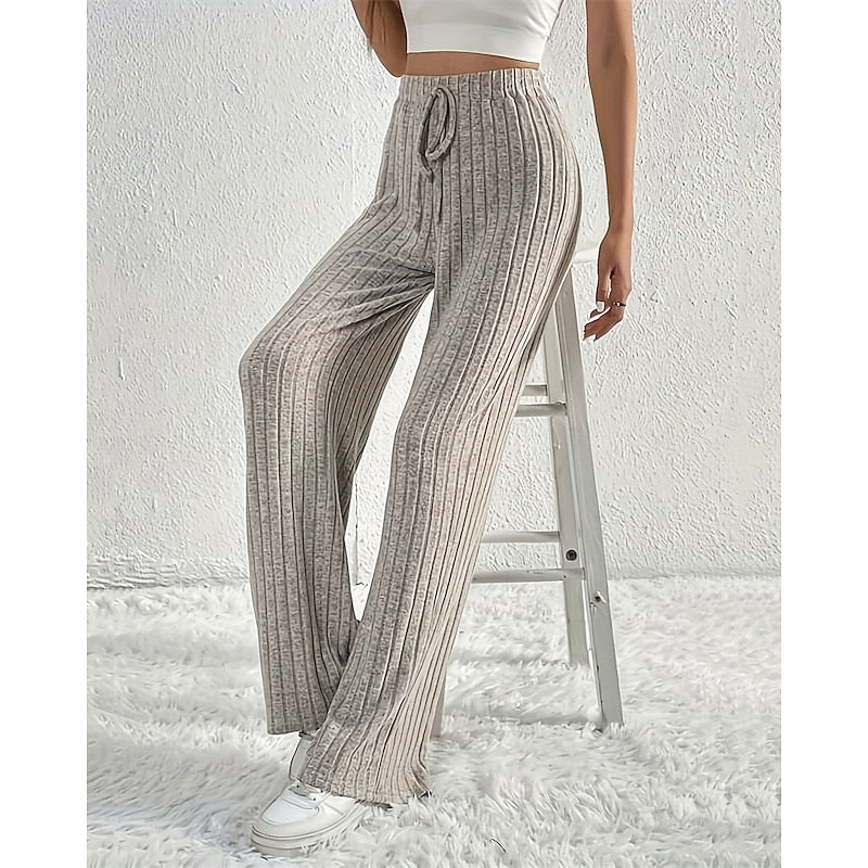 Wide-Leg High-Waist Pants for Women | Comfortable Fashion Trousers
