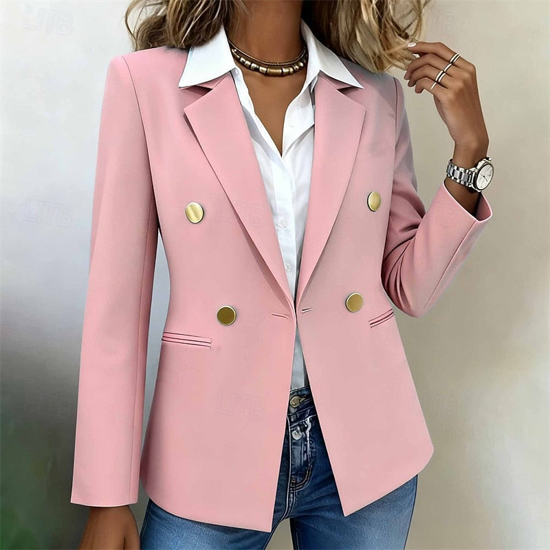Tailored Double-Breasted Blazer | Structured Fit | Office & Casual Wear