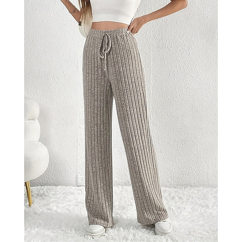 Wide-Leg High-Waist Pants for Women | Comfortable Fashion Trousers