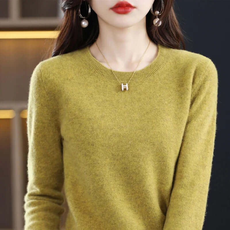 Cozy Knitted Women's Sweater - Soft Fabric, Casual Style for Everyday Wear