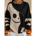 Halloween Graphic Crew-Neck Sweatshirt | Cotton Blend | Casual Wear