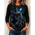 Halloween Graphic Top | Cotton Blend | Casual Style | Women's Apparel
