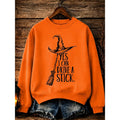 Halloween Witch Graphic Sweatshirt for Women | Cozy Cotton Blend Pullover